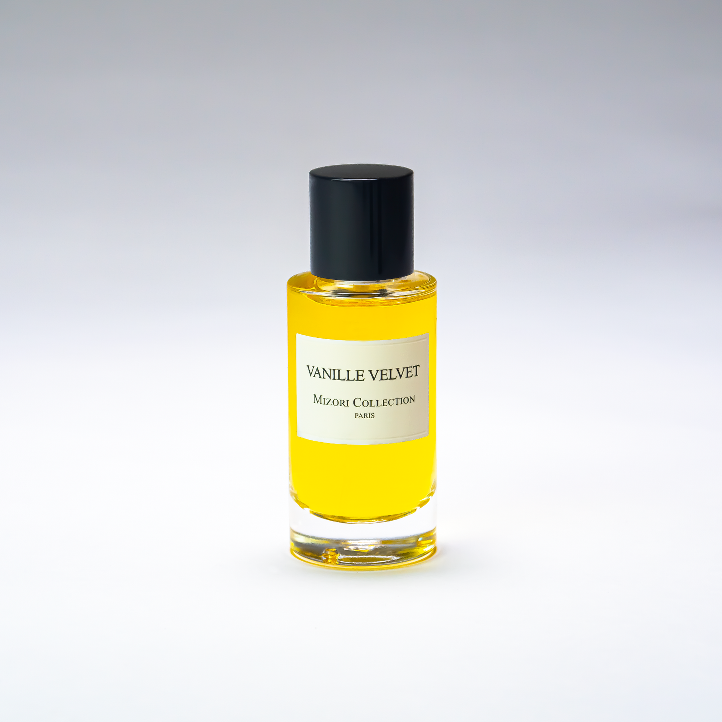 Vanille Velvet 50ML Eau De Parfum by Mizori Collection Paris – A warm, sweet unisex fragrance with rich vanilla, creamy caramel, soft amber, and subtle floral notes for cozy elegance.