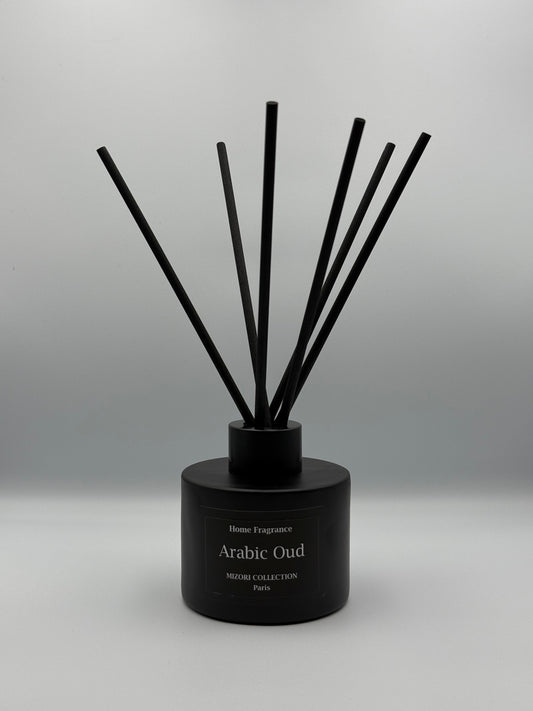 Mizori Collection Paris Arabic Oud home fragrance sticks, elegant diffuser adding rich, exotic oud scent to your living space