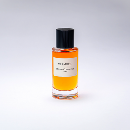 Mi Amore 50ML Eau De Parfum by Mizori Collection Paris – Elegant unisex fragrance with white musk, sandalwood, apple & oud, creating a warm, romantic, and captivating scent.